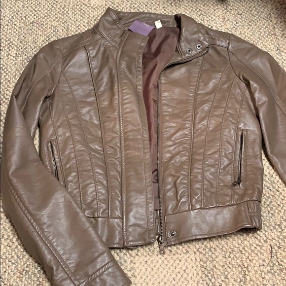 Brown leather jacket - Picture 1 of 1